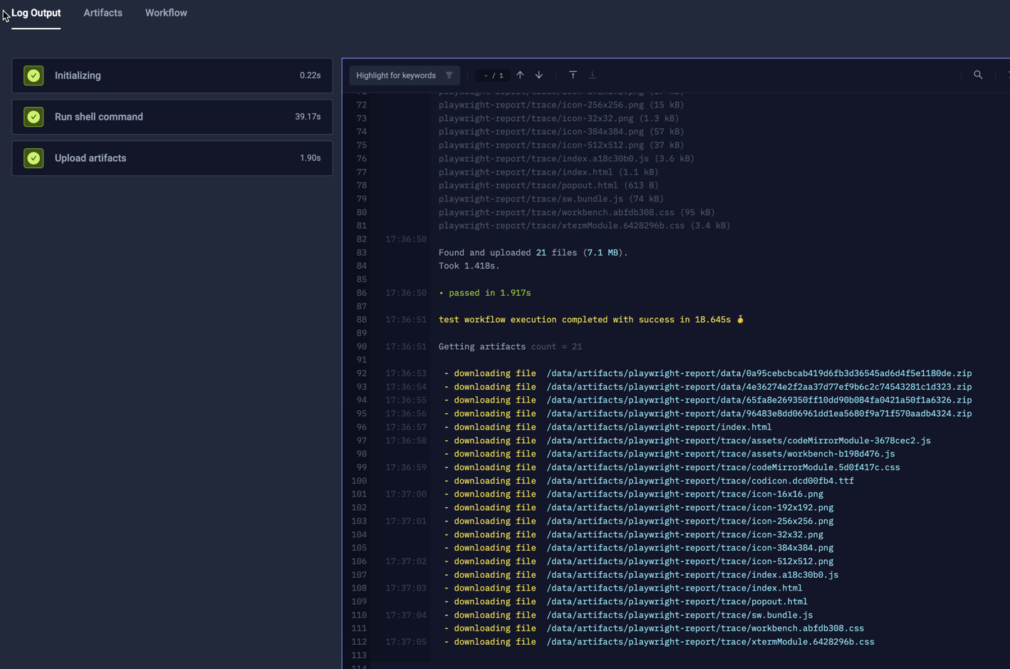 Remote Workflow Artifact Download