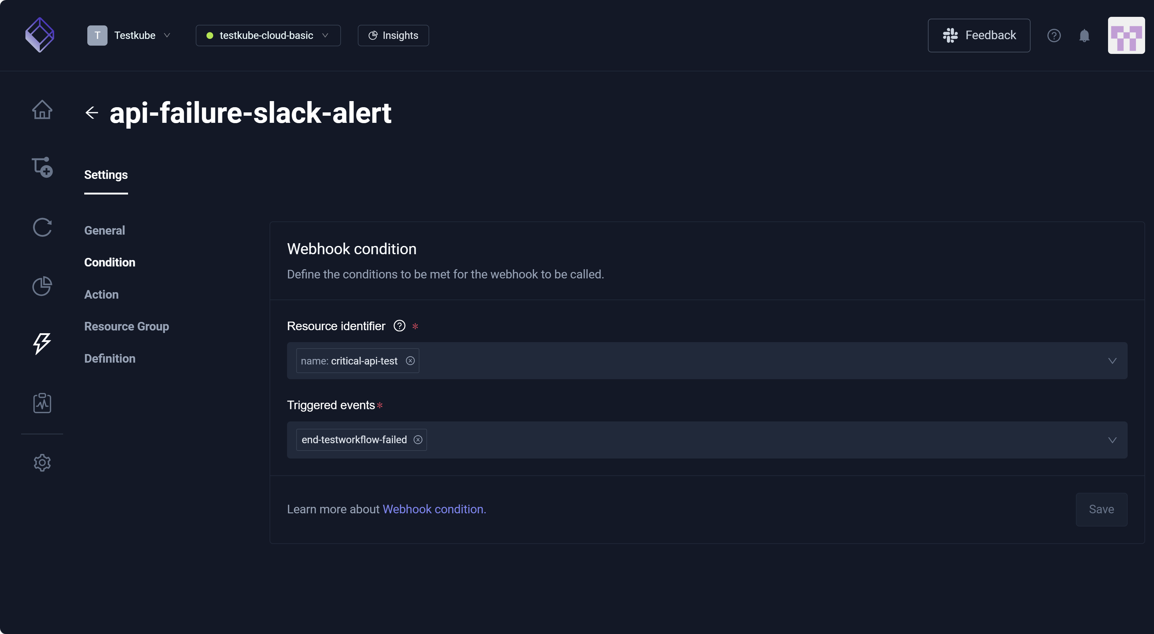 Webhook Condition